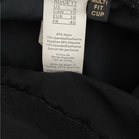 Niptuck Leopard Foil Joanne One Piece Swimsuit Metallic Gold Ruched Front Sz 8 - Picture 9 of 14